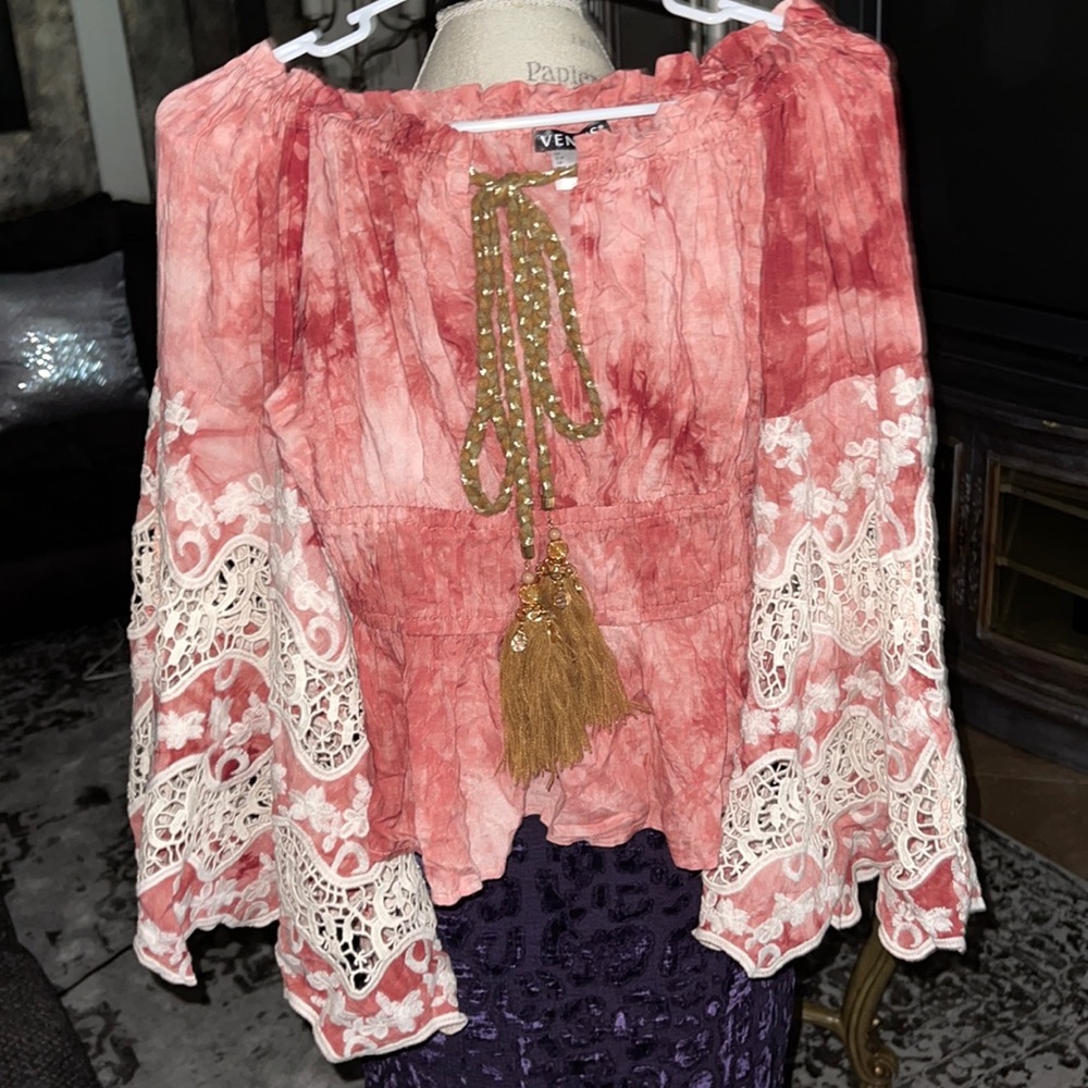 Venus, size14,Elephant Ear Sleeves Blouse!